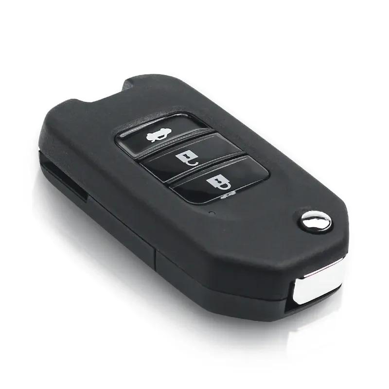 KEYYOU 1PCS Car Key Shell Case For Honda Civic City Accord CR-V HR-V Jazz Vezel FR-V Flip Folding Key Housing Cover