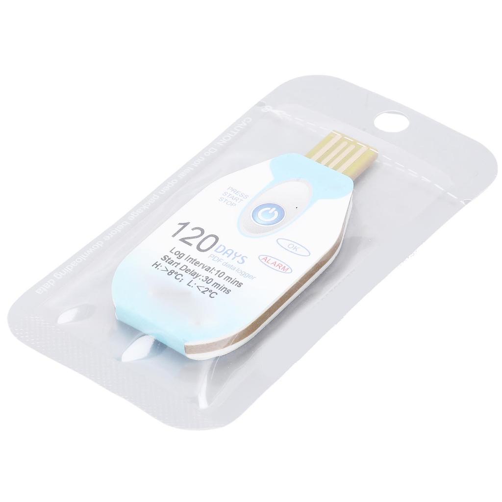 Single Use Temperature Data Logger, PDF Temperature Report Generator, 120 Days Monitoring Recorder with Plug and Play for Pharmaceutical Cold Chain T