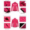 Wosawe Fahrradjacke für Damen, winddicht, mit Kapuze, Fahrrad-Reitjacke, Damen-Laufsportbekleidung