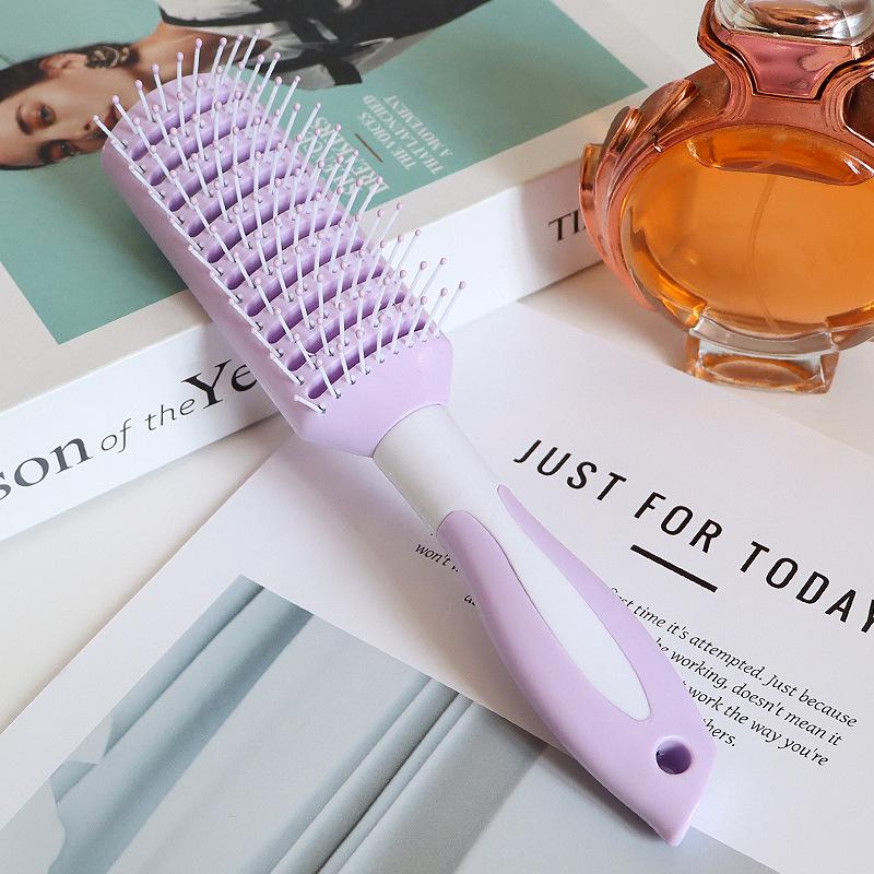 Elastic Air Cushion Paddle Comb - Ideal for Straight, Curly, and Salon Hair Styling