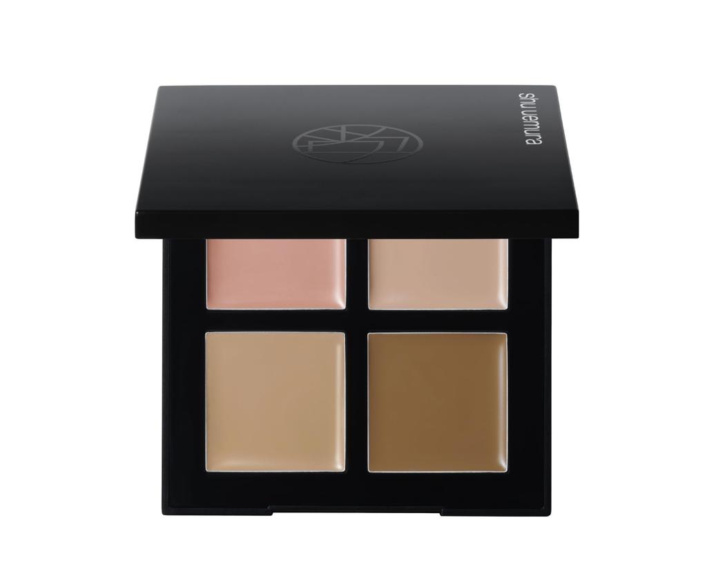 Shu Uemura Unlimited CCC Quad Concealer 1.5g X 4, Apricot Pink & Cool Beige Cover, Dark Circle Eliminating Palette, Authentic