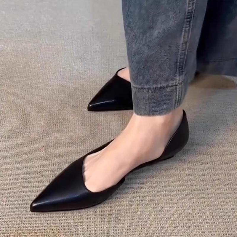 Fashion Flats Women's Shoes Sexy Pointed Toe Loafers Shoes Fashion Dress Designer Sandals Woman Autumn 2025 Luxury Sandalias De Mujer