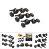 6Pcs Guitar Tuning Knob Locking Tuners Pegs Black Musical Instrument Accessories(3r3L)