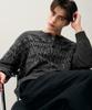 Draw Fit Wool Hairy Nordic Round Cardigan [M.Charcoal]