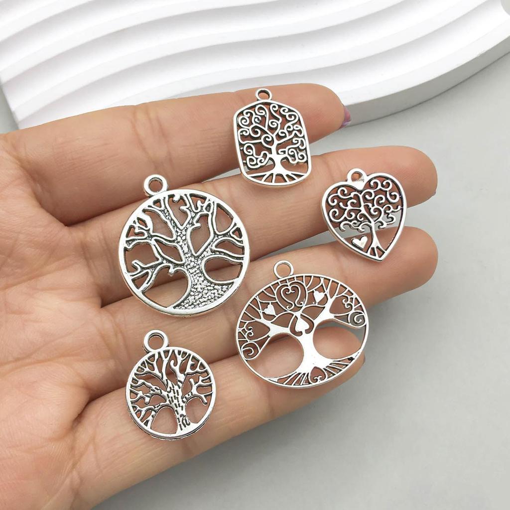 Uralter Silberlegierung Baum des Lebens Anhänger - DIY Schmuck Accessoire