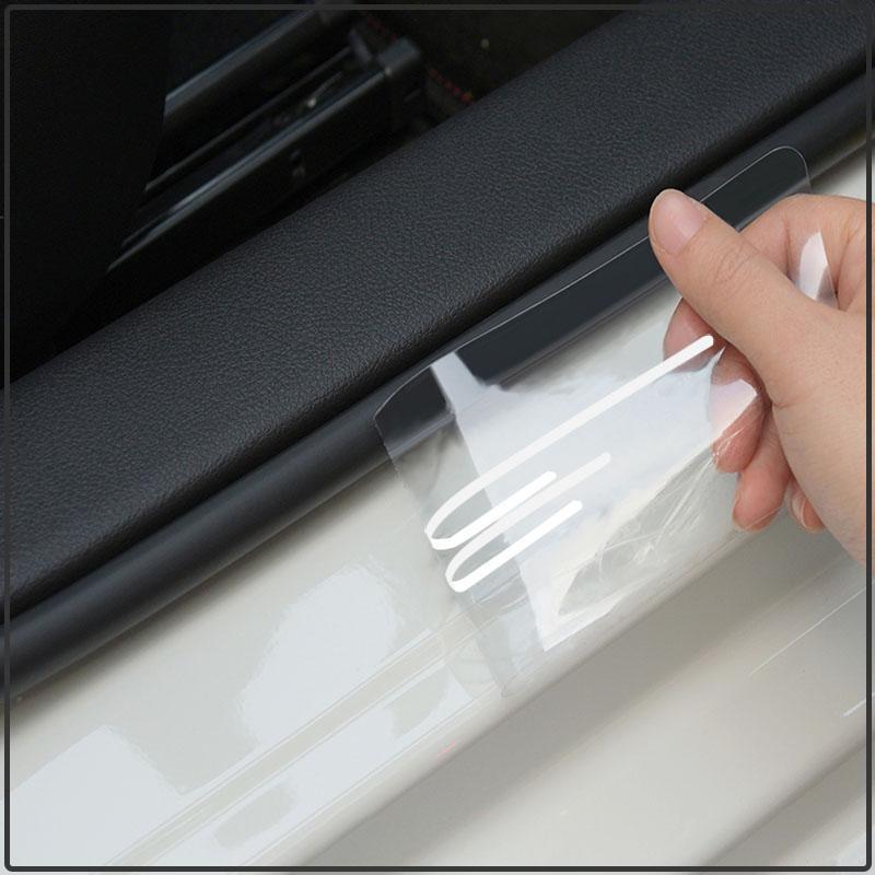 1 pièce Protecteur de bord de chargement de coffre de pare-chocs arrière de voiture Garniture de protection Transparente Pour Volkswagen Golf-6 7 4 5 POLO Passat B5 B6 B7 T4 T5 Tiguan Jetta Gol