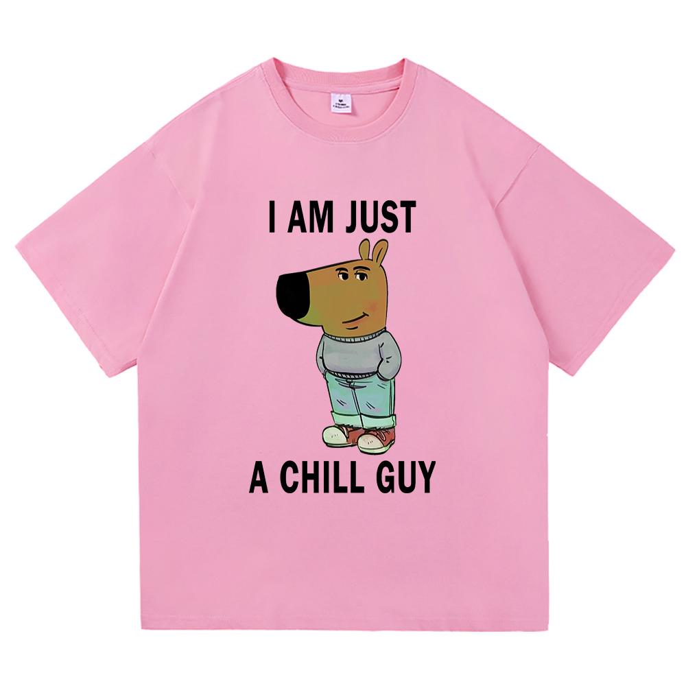 Ich bin nur ein entspannter Typ T-Shirts Sommer Mode Männer/Frauen Ästhetisch Lustig Niedlich T-Shirt Hohe Qualität Cartoon Vintage Baumwoll T-Shirt