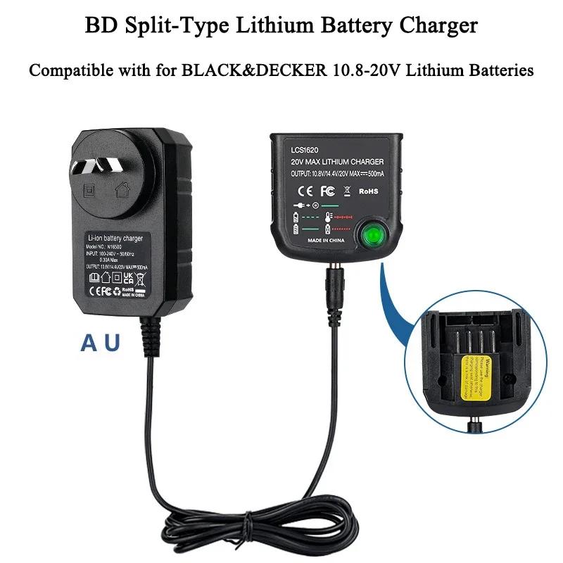 

Compatible with For Black&Decker 20V LBXR2020-OPE, LB2X3020-OPE Lithium Batteries 20V Lithium Battery Charger US/EU/UK/AU Plug AU plug
