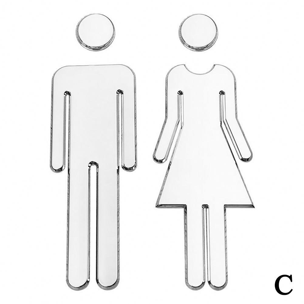 DIY Mann & Frau Toilettenaufkleber WC Türschild Aufkleber Toilettenschilder Waschraumschild Plakette Wandaufkleber Dekor Abnehmbar