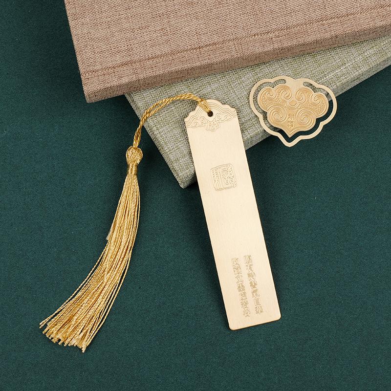 Zhi Hui Custom Metal Bookmarks - Tassel and Antique Style with Baking Varnish Finish, Personalized Logo Option for Journal Books