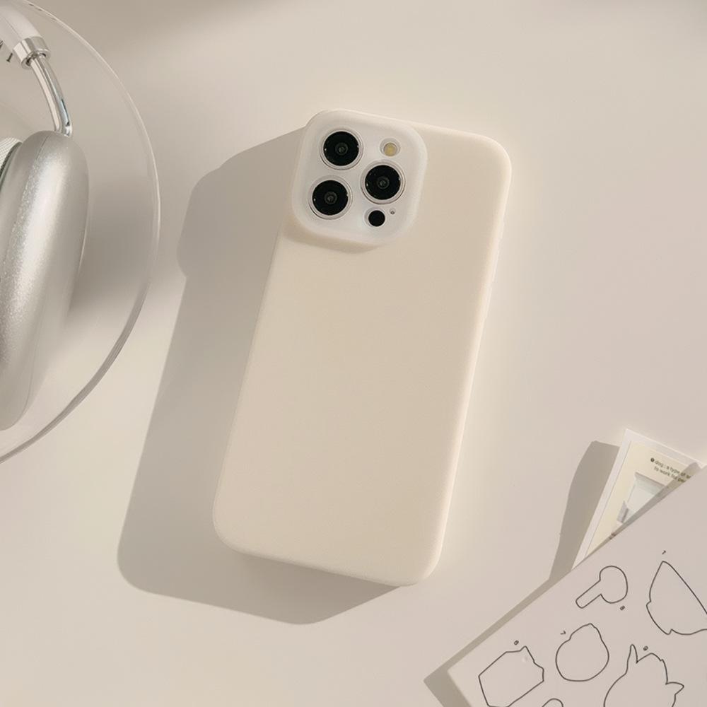 Jelly Liquid 16 Applicable To IPhone Case IPhone 15 Anti Fall 14promax Solid Color Simple 12 All Inclusive 13