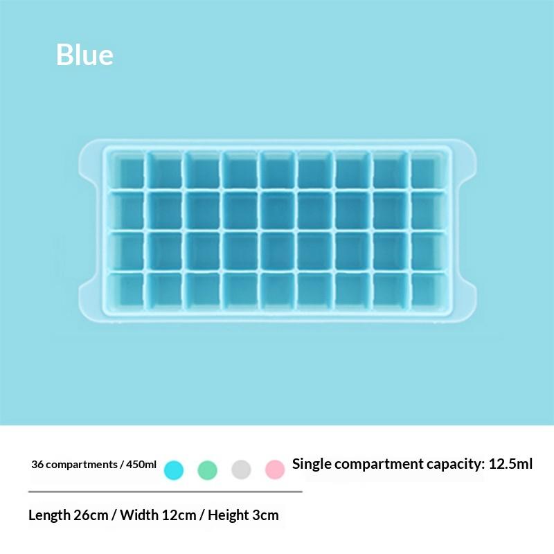 Food Grade Silicone Ice Cube Tray With Lid 24 Compartments Multi Purpose For Cocktails And Baby Food