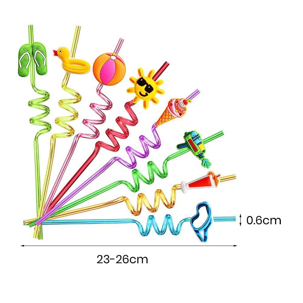 Party Supplies Colorful Straw Beverage Plastic Drinking Straws Hot Reusable Drinking Straws Kids