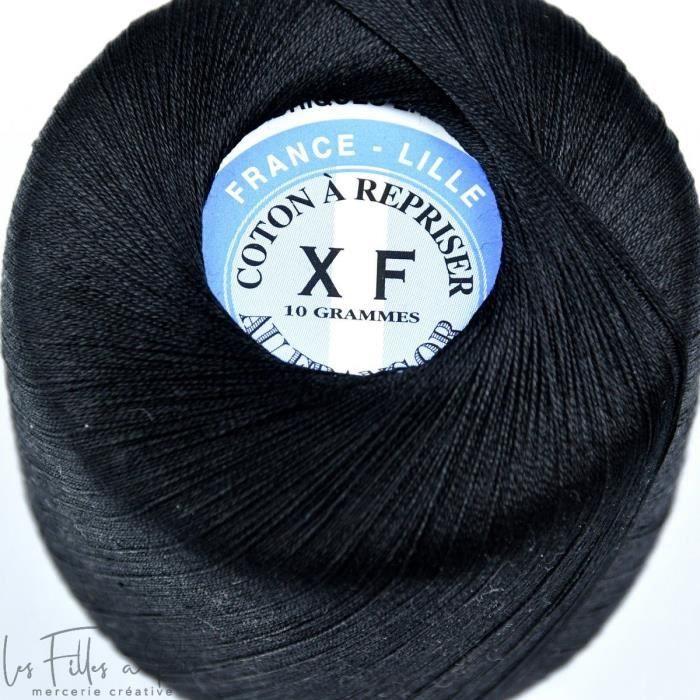 Fil au chinois - J.TOULEMOND - Fil à repriser X.F - Couleur: Noir - Fil français - 105118