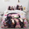 Demon Slayer Beding Set Kamado Nezuko Soft Duvet Cover Set Bedspread Pilowcase King Quen Ful Single Sized Dimensions Bed Linen Young Boys Ten Gift