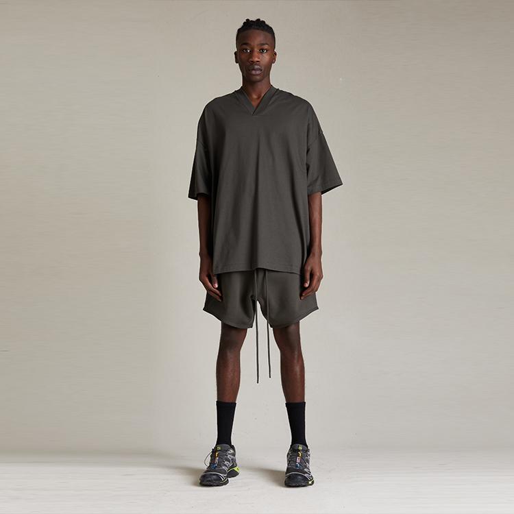 Fear of God Essentials V Neck T-Shirt Ink Men Tops Black 125SP244210F