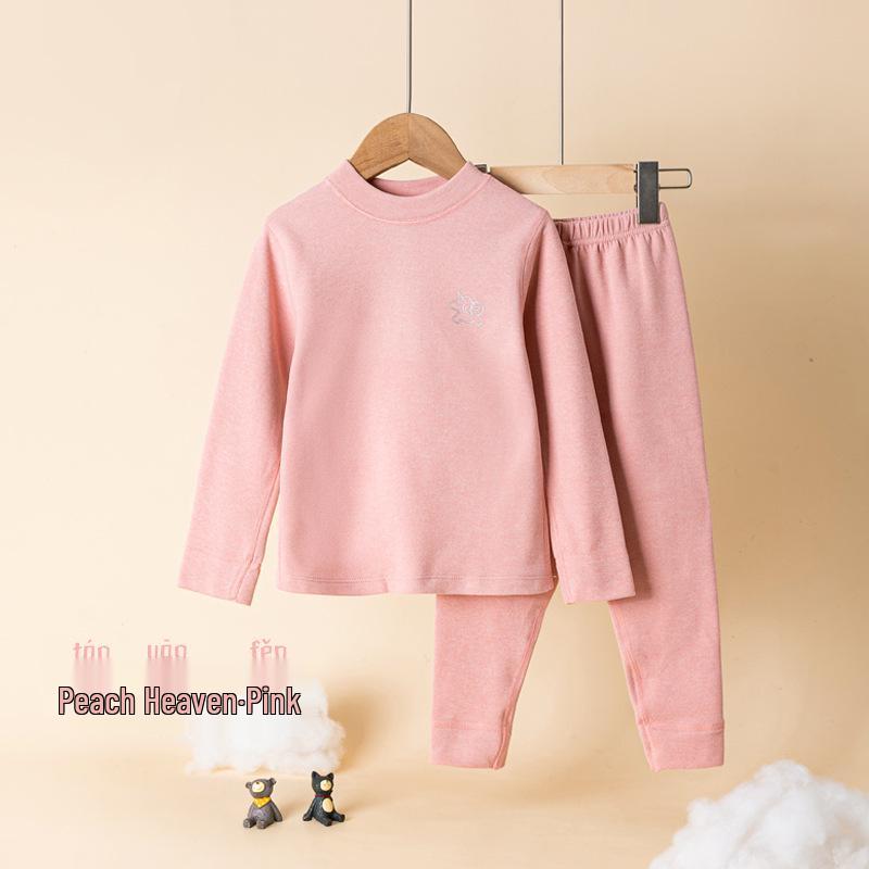 Children's Silk Warm Winter Pajama Set - Thickened Base Layer for Boys and Girls
