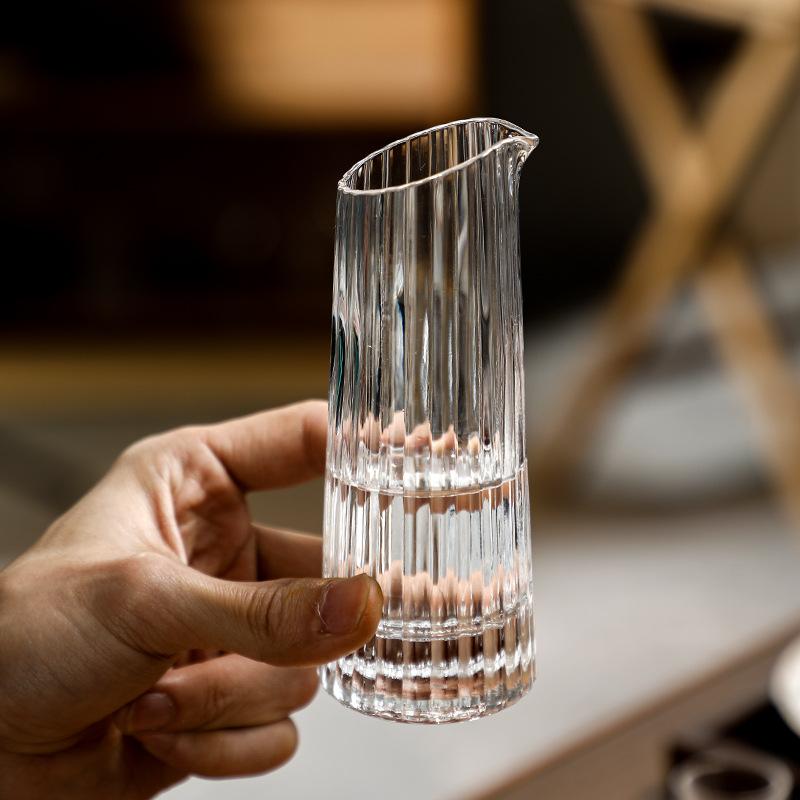 125ml Weindispenser Vertikal gestreift Spirituosenwerkzeug Haushalt Kristallglas Transparent Kleine Kapazität Tassen für Bar Großhandel Tassen