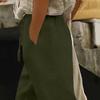 Pantalones Clásicos Versátiles de Moda para Mujer de Algodón y Lino