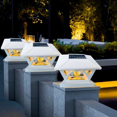 Solar LED Post Cap Lights Outdoor, Garden Fence Post Pillar Lights for Patio, Yard, Lawn
