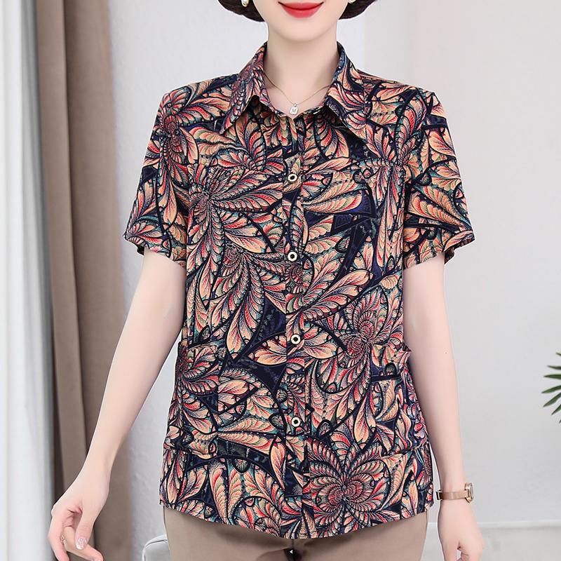 

Літні сорочки великих розмірів, жіночі елегантні літні жіночі топи з коротким рукавом 4XL