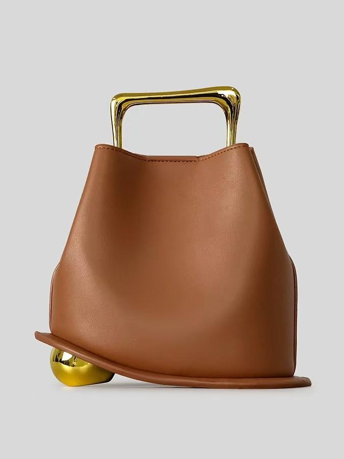 Borsa a Secchiello Tracolla in Morbida Pelle di Lusso Estate 2026 - Elegante Borsa a Mano da Sera da Donna