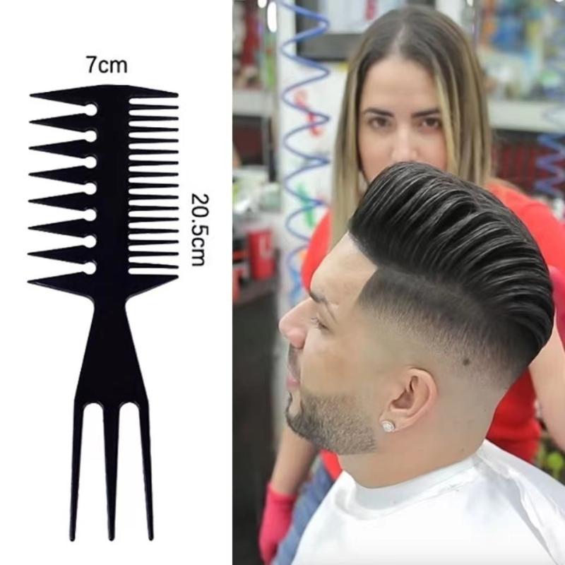 3ks Hřeben na úpravu vlasů se širokými zuby Hřeben na vlasy Hřeben s texturou Pro uhlazené vlasy Undercut Antistatický hřeben Sada hřebenů na styling pro muže