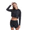 Women's Reflective Mushroom Print Hoodie - Trendy Colorful Pullover Top