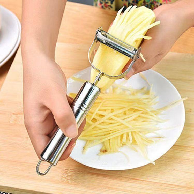 Accessori da cucina Utensili da cucina Pelapatate in acciaio inox Pelapatate Doppia grattugia