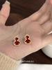 New Chinese-style white red gourd light luxury stud earrings 2025 great-looking earrings are suitable for Chinese New Year
