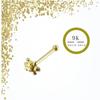 KODY PIERCING 9K Gold Piercing Jewellery Turtle Ball End Nose Pin - Quality Piercing
