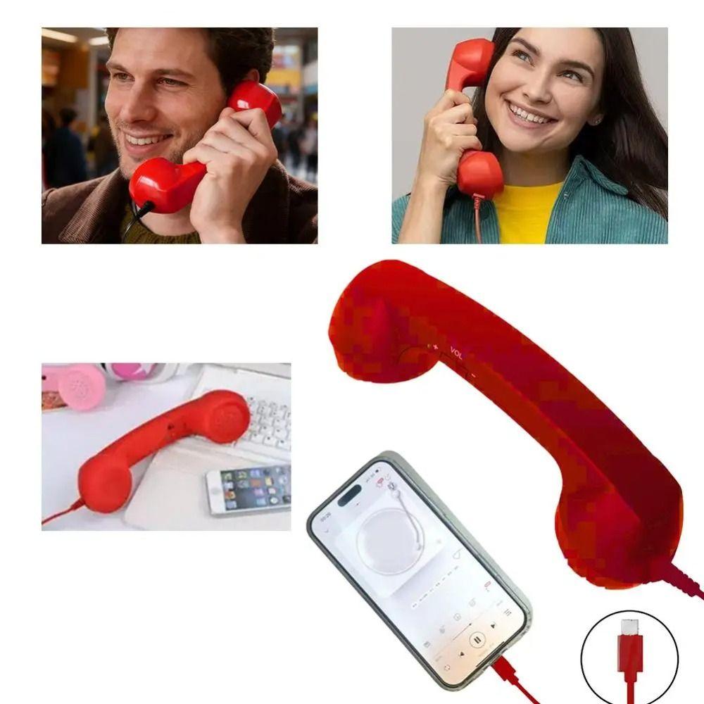 Wired Receiver Retro Telephone Handset Handheld Telephone Receiver  For Mobile Phones
