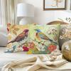 1/4pcs Vintage Floral Bird Throw Pillow Covers  Rustic Farmhouse Decorative Cushion Cases for Home Sofa Bedroom Cushion cover
