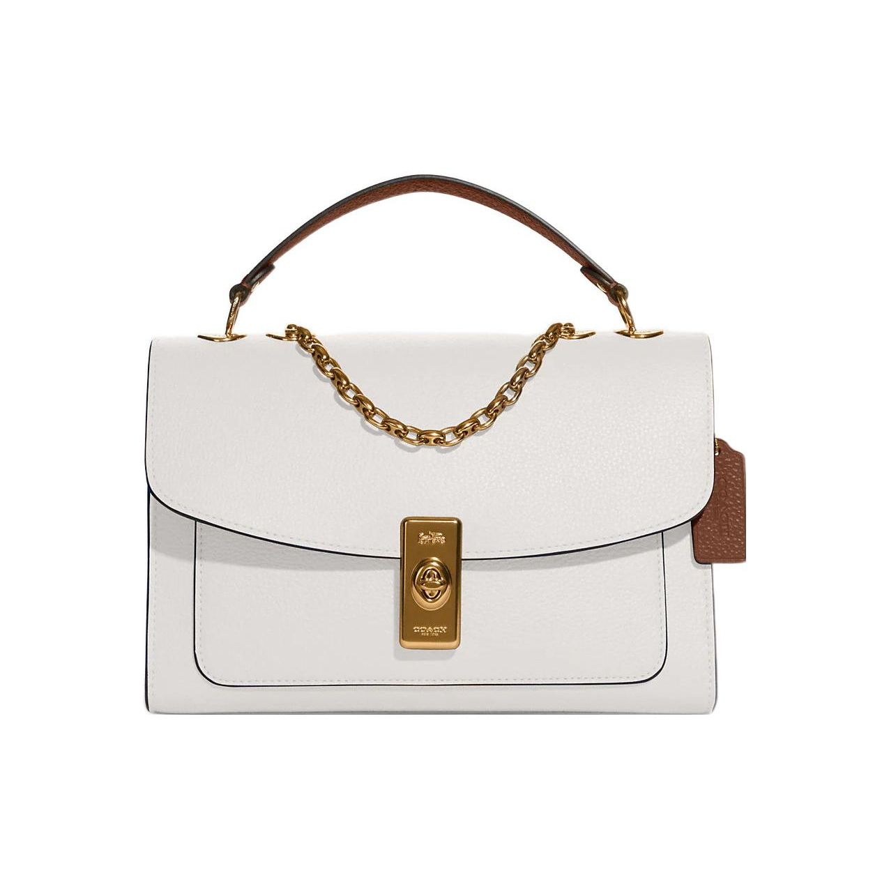 

Coach Lane 26 Multi-Functional Pocket Flap Chain Bag Women Shoulder Bag White C8594-IMCAH Basic Set (Bag+Dust Bag)