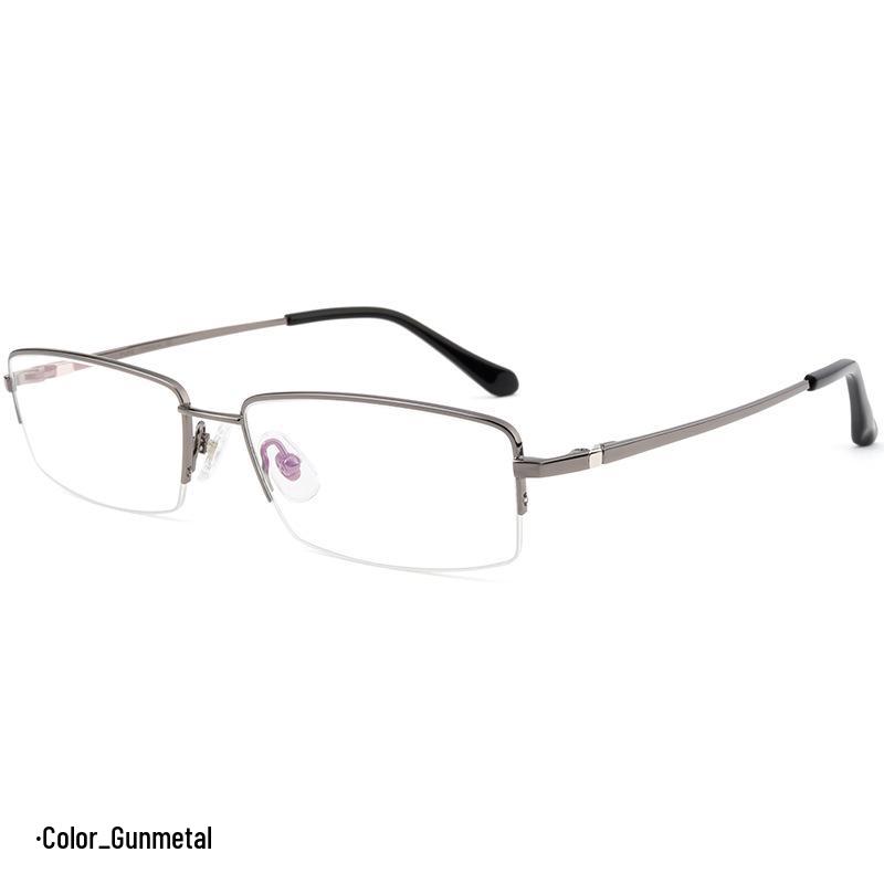 

Мужская Сверхлегкая Оправа для Очков от Миопии из Чистого Титана с Полуободковой Оправой D81075