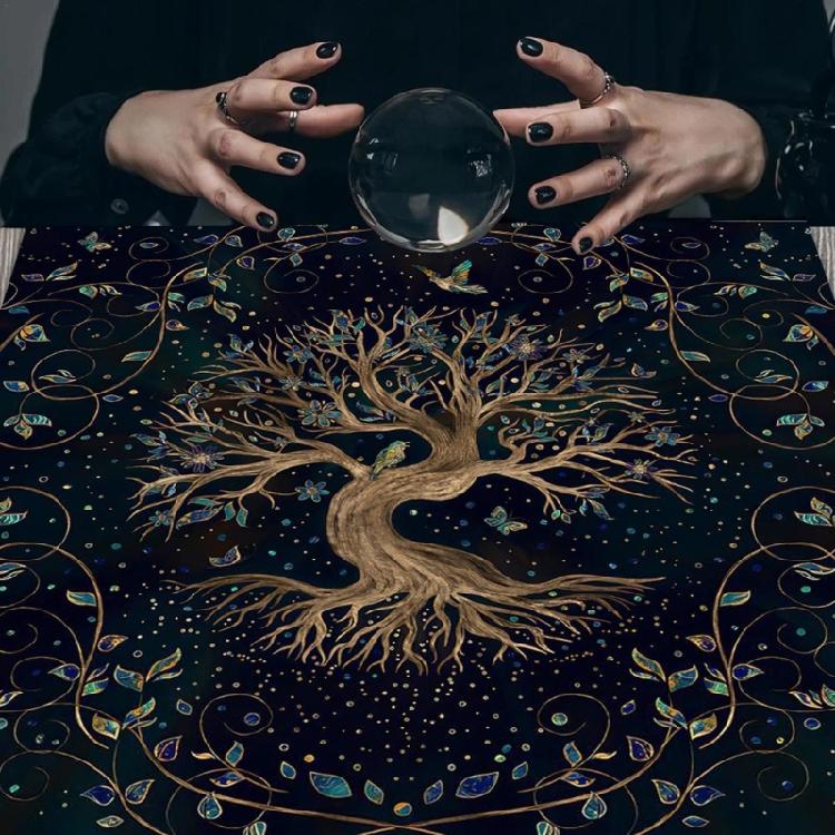 Telo per Tavolo Altaro Tarocchi Astrologici Tappetini per Giochi da Tavolo Tavola Altaro per Divinazioni