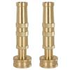 Brass Rotating Hose Nozzle 4 Inch Heavy Duty with Adjustable Spray Options for Efficient Watering of Outdoor Areas