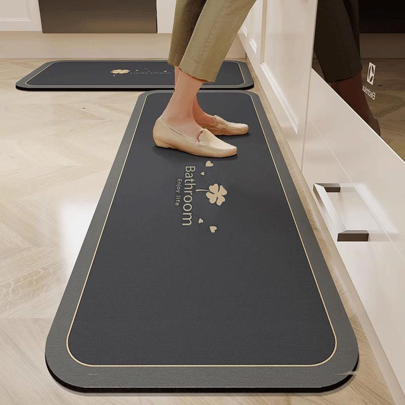 Durable, Water-Absorbing, Anti-Slip Kitchen Floor Mats: Soft, Easy-Care, Dirt-Resistant Diatom Mud Mats