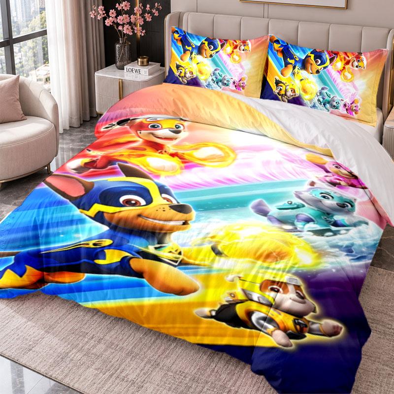 Puppy 3Pcs Bedding Set Duvet Cover With Two Pillowcases For Bedroom Home Decoration