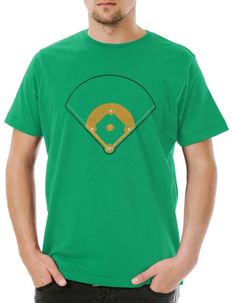 Baseball Field Herren T-Shirt Player Sport Passion Love Addiction Spielfeld