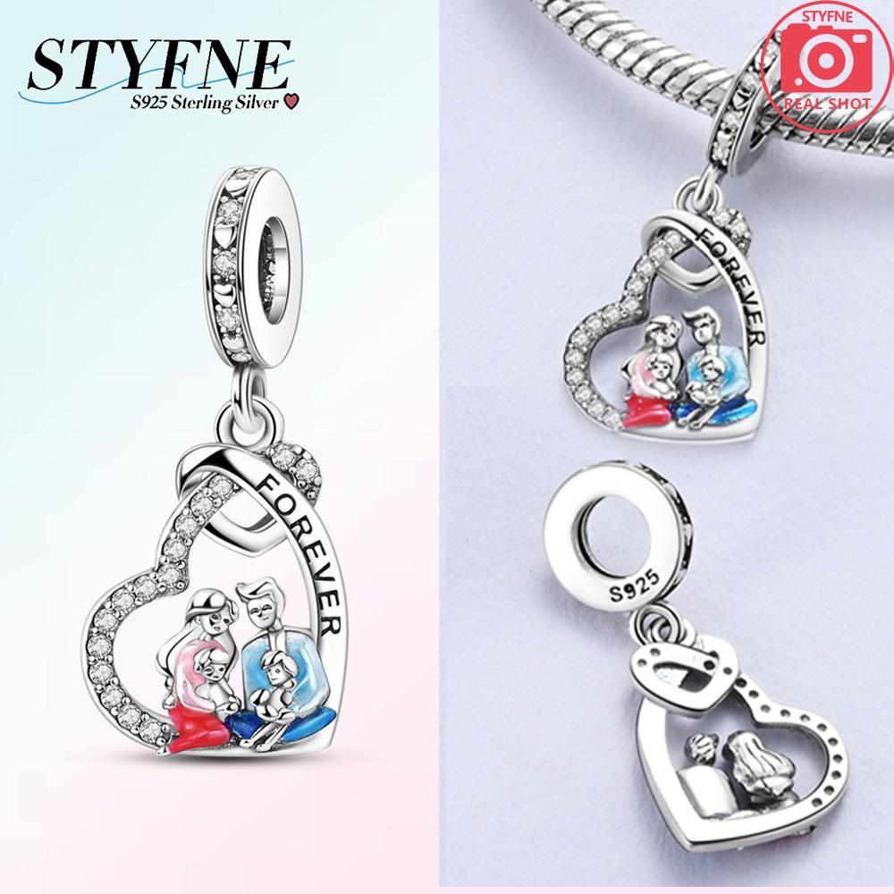Copper Original Bead Inlaid Zirconium Bowknot Love Heart Balloon Charms Pendants Fit Bracelet Diy Jewelry Marking