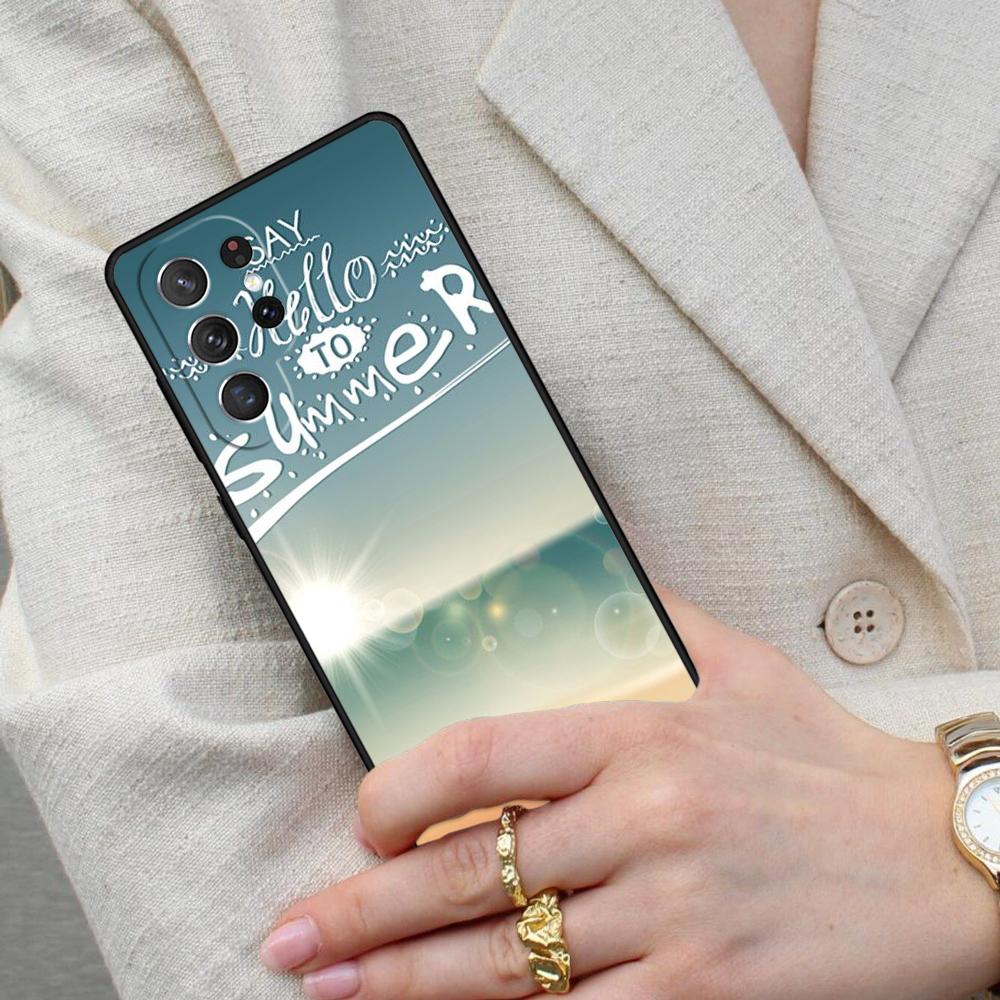 Summer Beach Love Cell Phone Case for Samsung Galaxy S26 Ultra S25 S24 S23 S22 S21 S20 Note10 Cover
