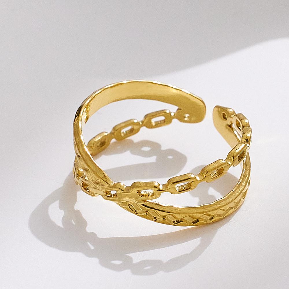 Schlichter Ring Hohlöffnung Verstellbarer Ring für Damen