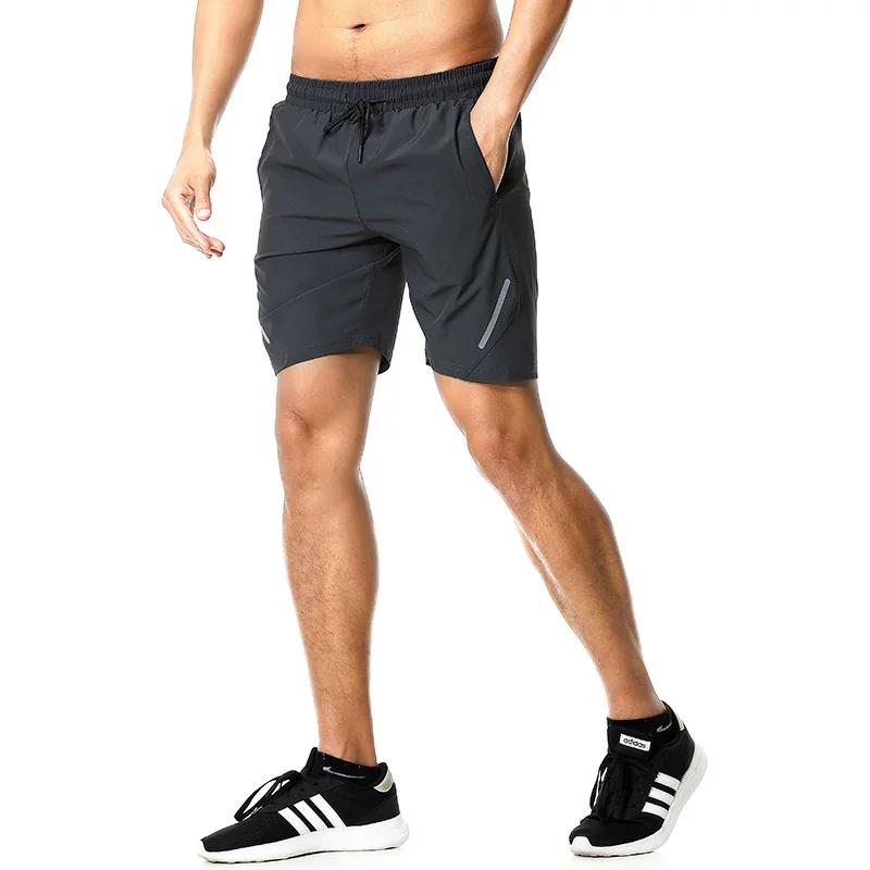 Sports Shorts Men s Quick-Drying Breathable Casual Fifth Pants Running Cycling Fitness Summer Thin Ice Silk Football Pants S чёрный