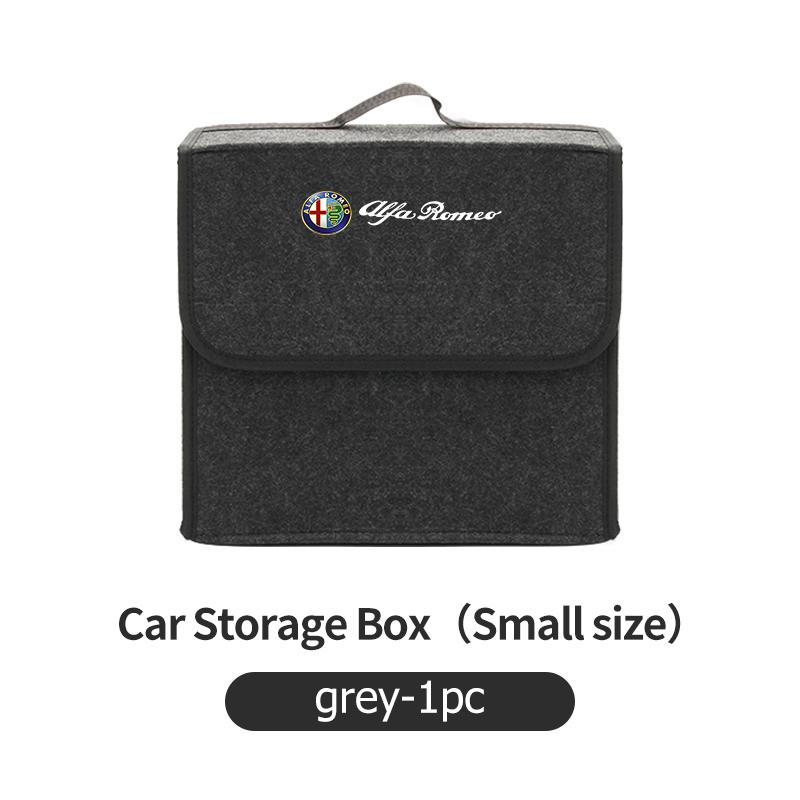 2026 Hot Alfa Romeo Felt Car Logo Trunk Organizer Bag Foldable Trip Storage Box Interior Accessories For Alfa Romeo Giulia 147 M