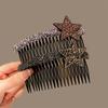 Teeth Invisible Extra Hair Holder Acrylic Broken Hair Comb Sweet Rhinestone Star Hair Comb  Girls