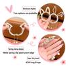 New Pearl Tassel Rhinestone Luxury Fish Wings Rabbit Ear Round Hair Claw For Girl Woman Temperament Designer Hair Clips