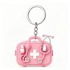 Mini 2D Flat Stethoscope Keychain Cute Creative Bag Pendant for Nurses Doctors Key Decor Medical Themed Holiday Souvenir Gift