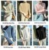 Solid Color Wool Thick Knit Sweater - 2024 Autumn/Winter Collection, Warm and Loose with Half-High Round Neck