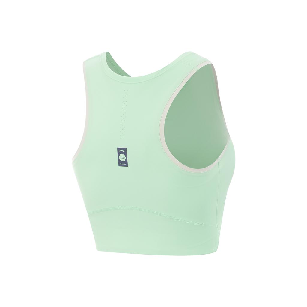 Li-Ning Fitness Series Versatile Casual Fashion Quick-Dry Round Neck Cool Sleeveless Vest Women Tops Fluorescent-Light-Green AVSV194-4